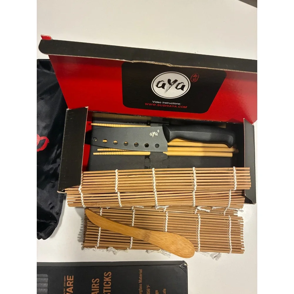 AYA The Bamboo Kit Sushi Making‎ Set Rolling Mat Knife Spatula Chopsticks